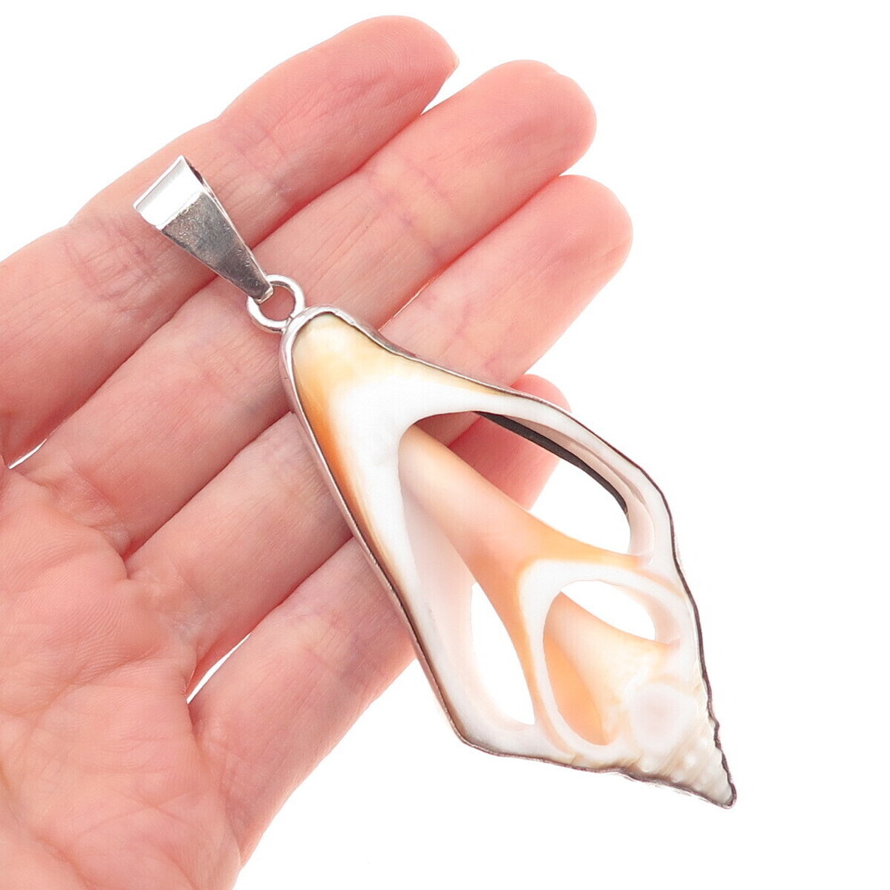 950 Silver Vintage Seashell Large Pendant